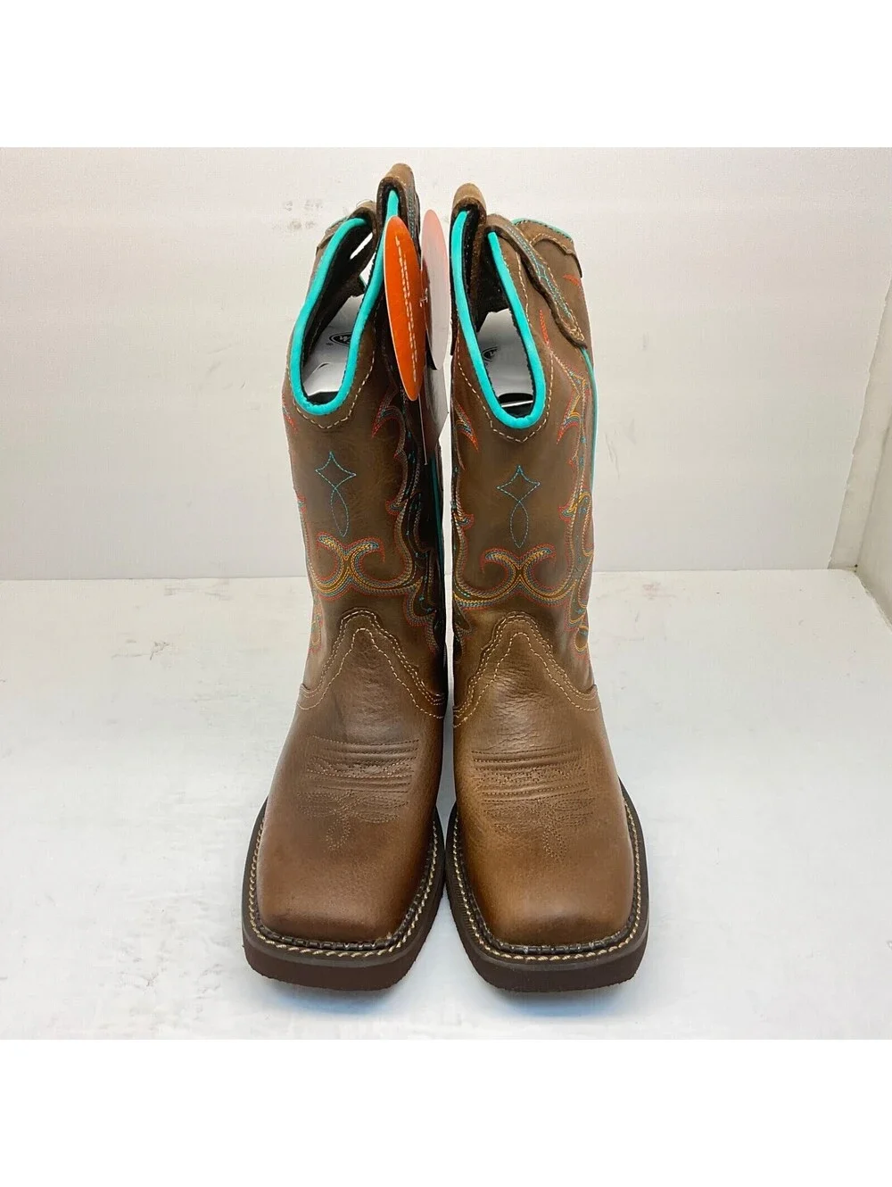 Justin Women's 12” Pull-On Raya Square Toe Western Boots L2900 Tan Size 6B